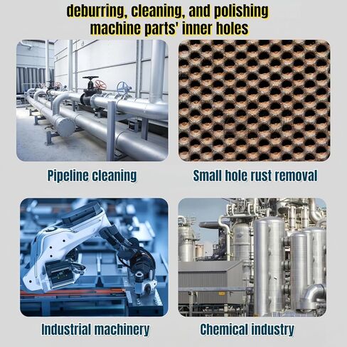 50 in Pipe Cleaning Kit, Stainless Steel Bristles Brush Set, Tube Brush with 4 Flexible Rods,Wire Brush with Hex Shank for Drill,4 PCS Pipe Brush for Auto Parts, Bottles, Tubes,Drain in Saudi Arabia