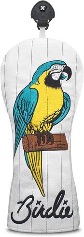 Vesperlux Golf Head Covers for Driver Fairway Wood Hybrid, Waterproof Leather, Parrot Birdie Embroidery, Universal Fit for Top Golf Brands, Golf Accessories for Men Women in Saudi Arabia