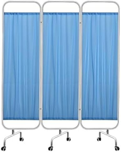 Portable Medical Privacy Screen - Rolling Room Divider with Steel Frame, Adjustable 39-118 Inch W, 70.9 Inch H - Ideal for Hospitals, Clinics, Salons, and Wards. in Saudi Arabia