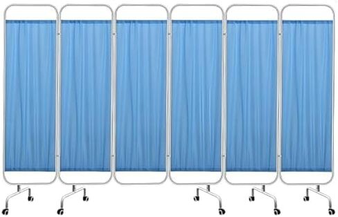 Portable Medical Privacy Screen - Rolling Room Divider with Steel Frame, Adjustable 39-118 Inch W, 70.9 Inch H - Ideal for Hospitals, Clinics, Salons, and Wards. in Saudi Arabia