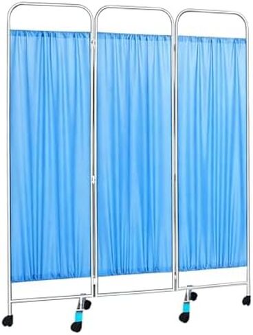 Stainless Steel Medical Privacy Screen - 3 Panel Indoor Room Divider, Foldable & Compact, Rolling Design for Easy Storage & Enhanced Patient Privacy in Saudi Arabia
