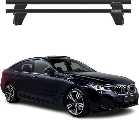 OMAC Roof Rack Cross Bars for BMW 6 Series G32 Gran Turismo 2018-2019 Lockable 165Lbs Aluminium Black 2Pcs fits Cargo Carriers Kayak Canoe Bike Snowboard in Saudi Arabia
