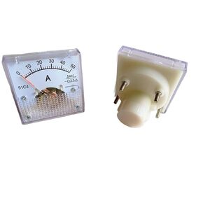 91C4 91C4-A مؤشر نوع مقياس التيار الكهربائي DC1A 2A 3A 5A 10A 20A 30A 50A 75A 100A 150A 200A 250A 300A 400A 45*45 مللي متر 1 قطعة (DC50A) in Saudi Arabia