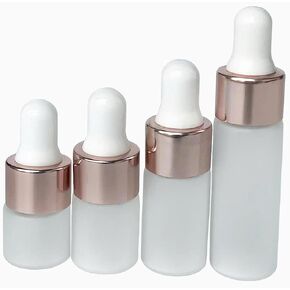 4 Pcs of amber glass bottle with dropper – Thick Durable Glass with Leakproof Eye Droppers, Refillable Containers for Essential Oils, Aromatherapy, Serums & DIY Beauty (5ml,10ml,15ml,30ml) in Saudi Arabia