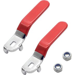 2Pcs Iron Ball Valve Lever Handle Replacement,for 1/2inch Ball Valve,Thickness 3mm,with M8 Nut(Blue,Hole Size:5 x 8mm) in Saudi Arabia