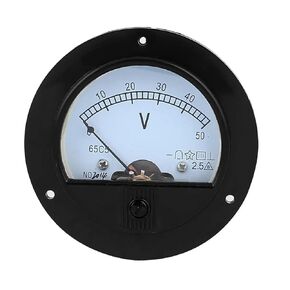 65C5 DC 50V 100V 500V Analog Panel Measuring Gauge Voltage Meter Voltmeter Circular Pointer 1Pcs(DC0-500V) in Saudi Arabia