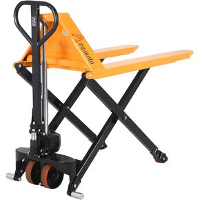 رافعة يدوية بمنصة رافعة عالية الرفع مقص يدوي للشاحنة سعة 2200 رطل مقاس 45 بوصة طول × 27 واط حجم شوكة مناسب لمنصة التحميل السفلية المفتوحة in Kuwait