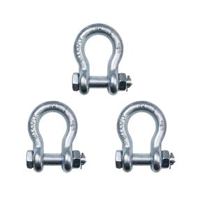 3-Pack Chain Shackle,American Screw Pin Shackles,Anchor Shackle,Alloy Screw Pin WLL Working Load Limit 2 Tons/ 4400 Lbs for Rigging, Towing, Marine (1/2 Inch) in Kuwait