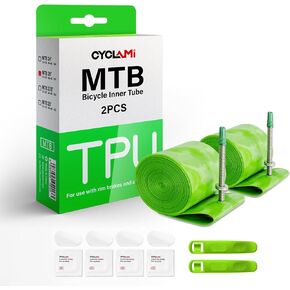 2 Pack TPU Inner Tube MTB26'' x 1.9-2.5 for MTB Bicycle Tire Upgraded Durability Bicycle Tube 45MM Length of Presta Valve in Kuwait