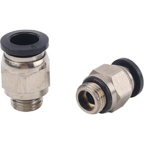 G Thread Pneumatic Quick Plugs Connector Black And White Straight PC8-G02 With O-ring 1Pcs(Pcg16-g04(white)) in Saudi Arabia