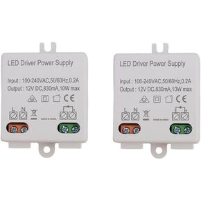 for 2 LED Electronic transApplicable tomers 100-240V AC to 12V DC 10W LED Driver Power Supply Applicable to LED Lights with doorbell LED Indicator Lights in Saudi Arabia