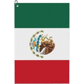 Mexican Flag Golf Towel Funny Golf Towel with Clip for Golf Bags for Men Women 24×16 Inches in Saudi Arabia