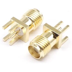 SMA Female Jack Male Plug Adapter Solder Edge P C B Straight Right Angle Mount RF Copper Connector Plug Socket 1.6mm Spacing 1Pcs in Kuwait