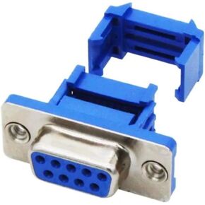 10pcs DB9 Crimp Type Connector Male Female Serial Port Connectors D-SUB RS232 Adapter(Female) in Saudi Arabia