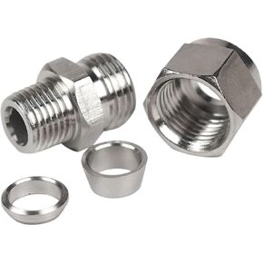 304 Stainless Steel Card Sleeve Type Quick Connector ZG1/4-8 Straight-through Terminal Pipe 1Pcs(304cardsleevestraight-throughZG1/8-/4) in Saudi Arabia