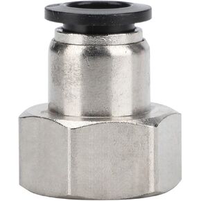Pneumatic Connector PCF12-04 Internal Thread Straight-Through Air Pipe Quick-Plugs 4-01/6/8/10-03 1Pcs(BlackPCF12-01) in Kuwait