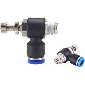 Pneumatic Components Air Pipe Connector Sl6-01 Throttle Valve 8-02 One-Way Speed Regulating Cylinder Right-Angle M5 Line 2Pcs(Bluesl4-01) in Kuwait