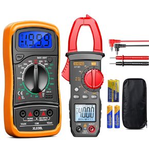Multimeter with Clamp Meter,4000 Counts Amp Voltmeter & 2000 Counts Multi Tester,AC DC Voltage,Current,Resistance,Capacitance,NCV,Diode, Backlight LCD for Household Outlet Automotive Battery Test in Saudi Arabia