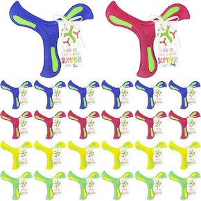 24 Set End of the Year Gifts for Students 4 Color Foam Boomerang with Greeding Cards Ribbow Easy Throw True Return Outdoor Boomerang Gift for School Summer Swimming Pool Beach Outdoor Activity in Kuwait