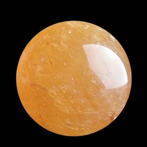 Crystal Ball with Stand,Gem Ball,Meditation Balls 1Pcs Dia 40mm Yellow Iceland Spar Optical Calcite Quartz Sphere Ball with The Stand in Saudi Arabia