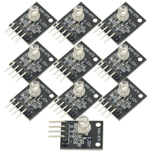 10 قطعة 4Pin RGB وحدة KY-016 ثلاثة ألوان 3 ألوان RGB LED وحدة الاستشعار لاردوينو in Saudi Arabia