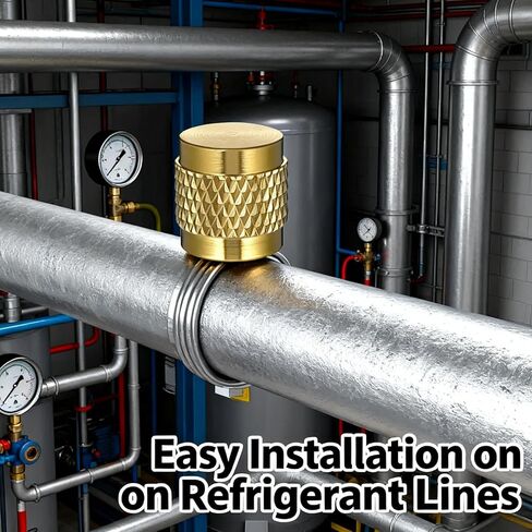 12 عبوة 1/4 بوصة من أغطية قفل المبردات النحاسية المضيئة - أغطية خدمة HVAC AC مع ختم حلقة دائرية من النيوبرين لصيانة مكيف الهواء in Kuwait