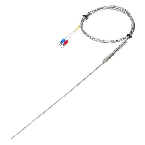 MECCANIXITY K Type Thermocouple Temperature Sensor Probe 1.5x200mm 4.9ft Wire 0 to 1100°C(32 to 2012°F) Stainless Steel in Saudi Arabia
