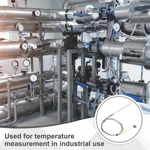 MECCANIXITY K Type Thermocouple Temperature Sensor Probe 1.5x200mm 4.9ft Wire 0 to 1100°C(32 to 2012°F) Stainless Steel in Saudi Arabia