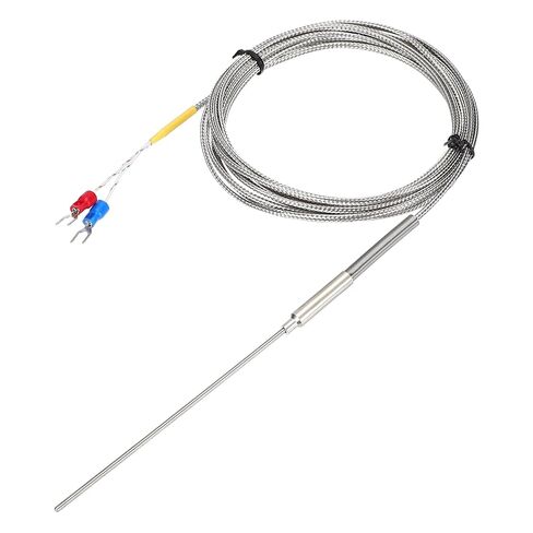 MECCANIXITY K Type Thermocouple Temperature Sensor Probe 1.5x200mm 4.9ft Wire 0 to 1100°C(32 to 2012°F) Stainless Steel in Saudi Arabia