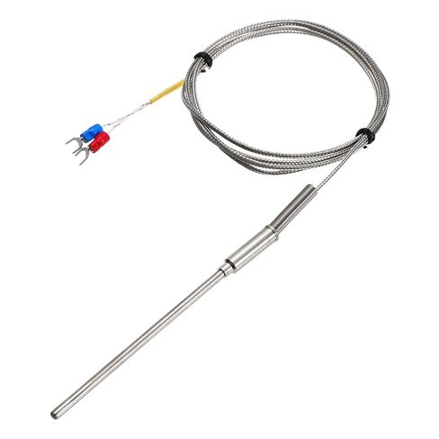 MECCANIXITY K Type Thermocouple Temperature Sensor Probe 1.5x200mm 4.9ft Wire 0 to 1100°C(32 to 2012°F) Stainless Steel in Saudi Arabia