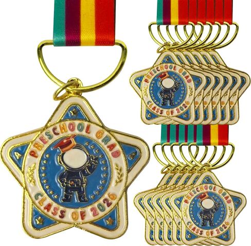 KatchOn, Preschool Graduation Medals – Pack of 12 | Kindergarten Graduation Medals with Neck Ribbon, Pre-K Graduation Party Favors | Preschool Graduation Decorations 2026, PreK Graduation Decorations in Saudi Arabia