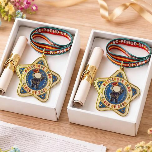KatchOn, Preschool Graduation Medals – Pack of 12 | Kindergarten Graduation Medals with Neck Ribbon, Pre-K Graduation Party Favors | Preschool Graduation Decorations 2026, PreK Graduation Decorations in Saudi Arabia