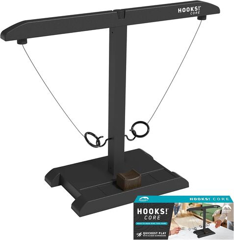 Craggy Games Hooks! CORE – Ring Toss Game for Adults with Built-in Scoring – 2 Player Hook and Ring Tabletop Game – Indoor Outdoor in Saudi Arabia