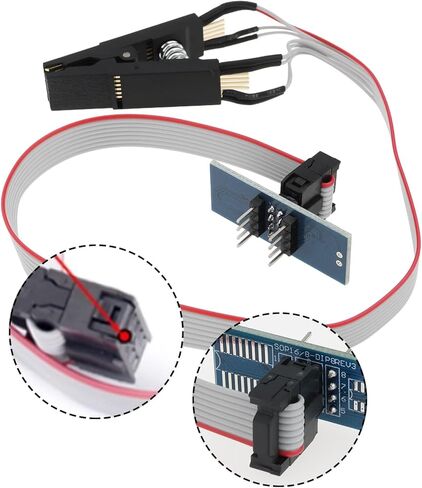 SOIC16 SOP16 to DIP8 Test Clip Programmer Adapter Board Cable for EEPROM BIOS IC Programming and Reading in Saudi Arabia