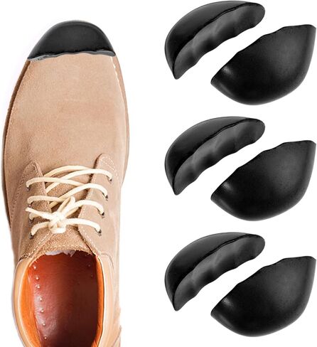 3 Pairs Shoe Filler for Too Big Shoes, Toe Filler Cushion Inserts for Loose Shoes Sneakers Flats Boots, Women and Men, Making Shoe Smaller (Black) in Saudi Arabia