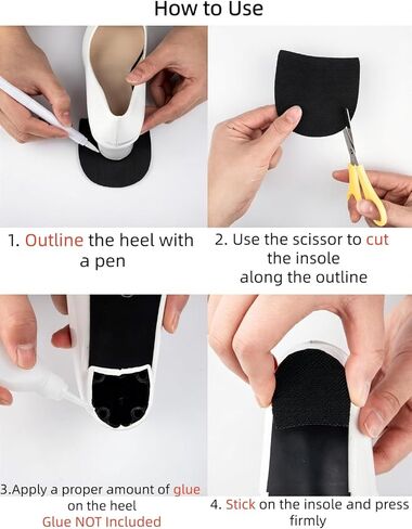 3 Pairs Shoe Heel Repair Rubber Pads, Boot Heel Replacement Cuttable Anti-Slip Shoe Repair Rubber Heels for Women Men Boots 3 mm Thick, Black in Saudi Arabia