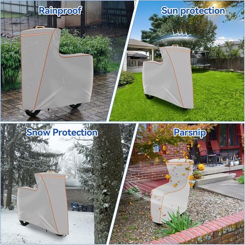 JOJOCY Cover for Electric Scooter with Seat, 1680D Oxford Cloth Heavy-Duty 47*45*8in With Reflective Strips and Straps Waterproof UV-Resistant Dustproof Anti-Scratch Scooter Cover with Storage Pouch in Saudi Arabia