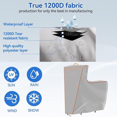 JOJOCY Cover for Electric Scooter with Seat, 1680D Oxford Cloth Heavy-Duty 47*45*8in With Reflective Strips and Straps Waterproof UV-Resistant Dustproof Anti-Scratch Scooter Cover with Storage Pouch in Saudi Arabia