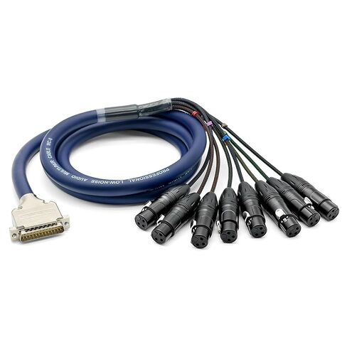 6.56ft DB25 ذكر إلى 8 قنوات XLR 3Pin أنثى ثعبان كابل، D-Sub ثعبان كابل التصحيح خليج واجهة وحدات كابل لتسجيل الاستوديو، وحدة التحكم خلط، الميكروفونات in Saudi Arabia