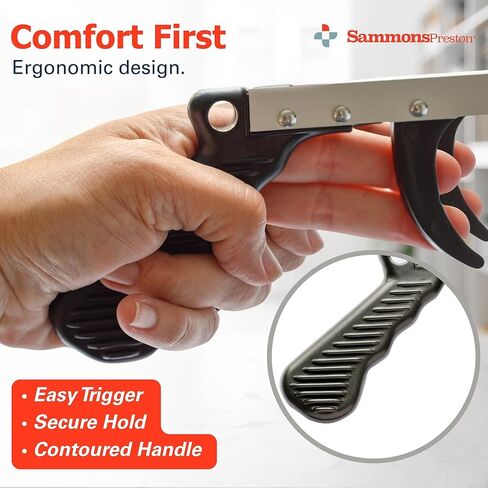 Sammons Preston Reacher, 26" Lightweight Grabber Reacher Tool with Magnetic Tip, Ergonomic Grip & Claw Jaw, Portable Reaching Aid for Seniors, Daily Living & Home Use, Standard Silver, 2 pack in Saudi Arabia