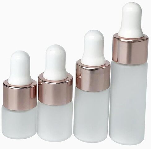 4 Pcs of amber glass bottle with dropper – Thick Durable Glass with Leakproof Eye Droppers, Refillable Containers for Essential Oils, Aromatherapy, Serums & DIY Beauty (5ml,10ml,15ml,30ml) in Saudi Arabia