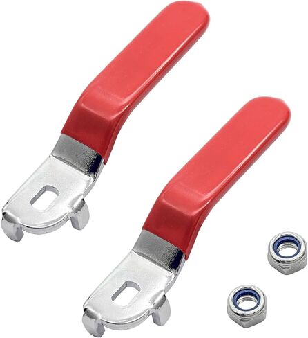 2Pcs Iron Ball Valve Lever Handle Replacement,for 1/2inch Ball Valve,Thickness 3mm,with M8 Nut(Blue,Hole Size:5 x 8mm) in Saudi Arabia