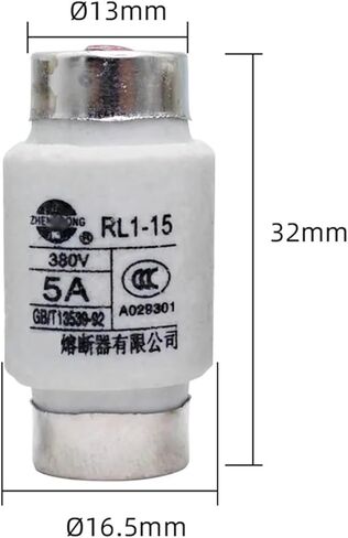 50 قطعة RL1-15 فيوز 380 فولت RLS1-15 500 فولت (15A، RL1-15 380 فولت) in Kuwait