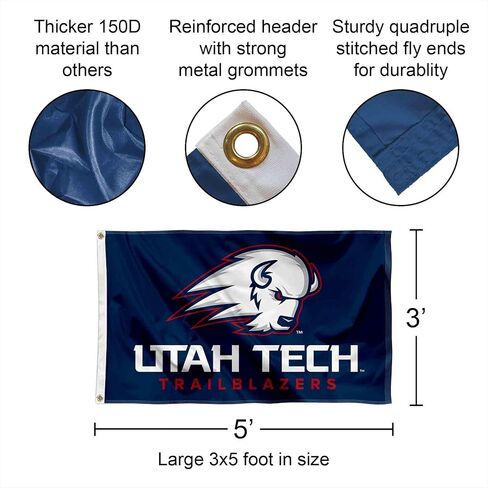 Utah Tech Trailblazers Wordmark Large Grommet Banner Flag in Saudi Arabia