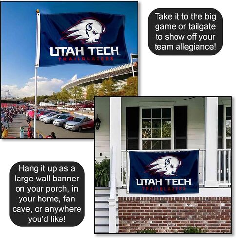 Utah Tech Trailblazers Wordmark Large Grommet Banner Flag in Saudi Arabia