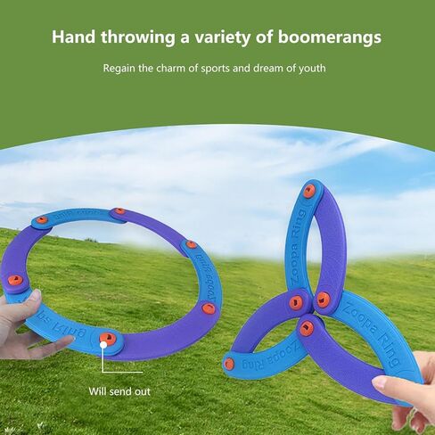 Flying Ring Folding BomerangToy, Wind Resistant Foldable Boomerangs, High Speed Folding Boomerangs, Fun Children Interaction Flying Ring, for Early Childhood, Preschooler, Daycare in Saudi Arabia