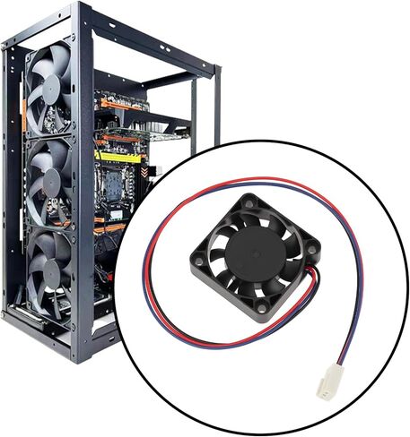 eMagTech 12V 0.15A 3-Wire Brushless مروحة تبريد EFB0412HHA-2510-3P لخوادم أجهزة الكمبيوتر مع موصل 2510-3P 40x40x10mm in Saudi Arabia