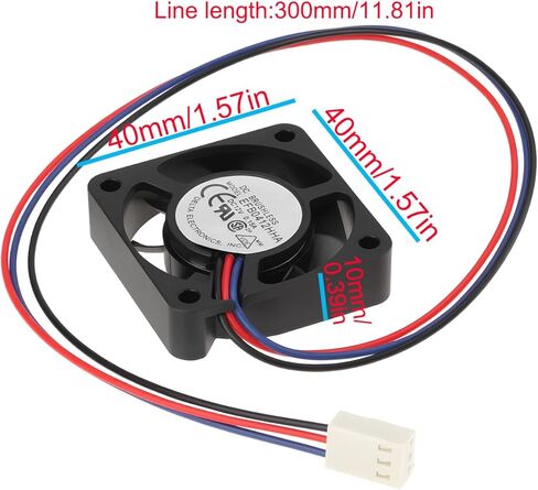 eMagTech 12V 0.15A 3-Wire Brushless مروحة تبريد EFB0412HHA-2510-3P لخوادم أجهزة الكمبيوتر مع موصل 2510-3P 40x40x10mm in Saudi Arabia