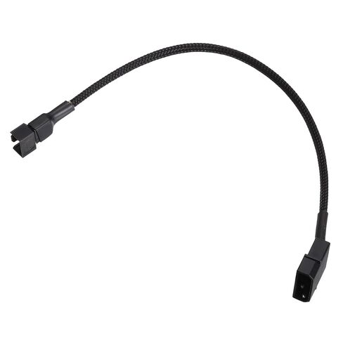 كابل مقسم مروحة PWM (4 دبوس 1 إلى 4 طرق، 10.6 بوصة / 27 سم) - كابل محول تمديد طاقة المروحة المضفرة بأكمام سوداء لمراوح تبريد علبة الكمبيوتر in Kuwait