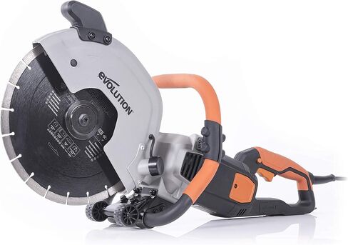 Evolution R230DCT - منشار خرسانة 9 بوصة (منشار دائري على شكل رأسية، زاوية طحن، منشار فرق، منشار تقليدي، قاطع القرص، قطاعة الطاقة) - محرك 15A، بدون غاز - 3-1/2 في قص - Incl Diamond Masonry Blade in Kuwait